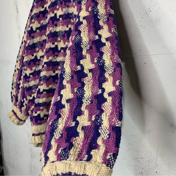 Runa maki vintage handmade sheep wool chunky knit sweater size XL - Picture 5 of 9